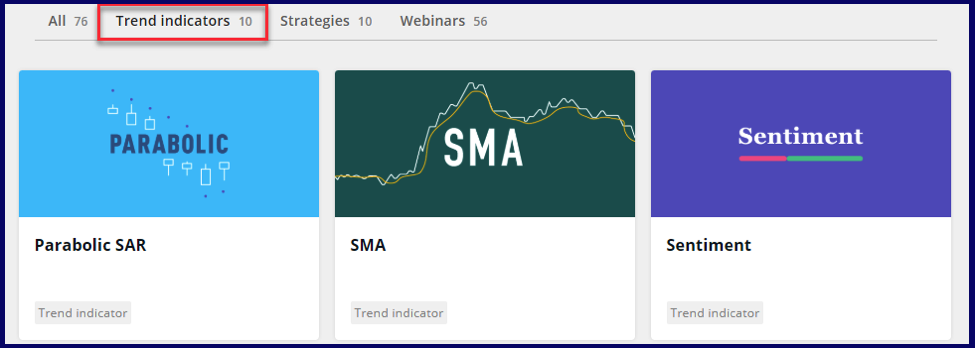 OlympTrade education - indicators