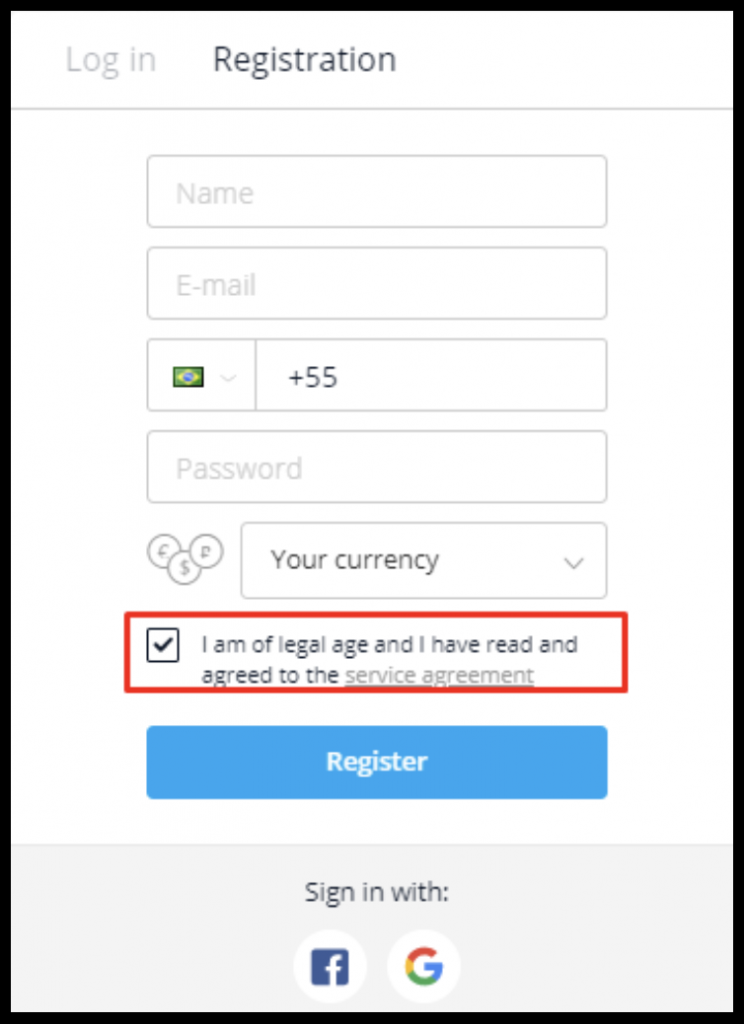 Olymp Trade registration process