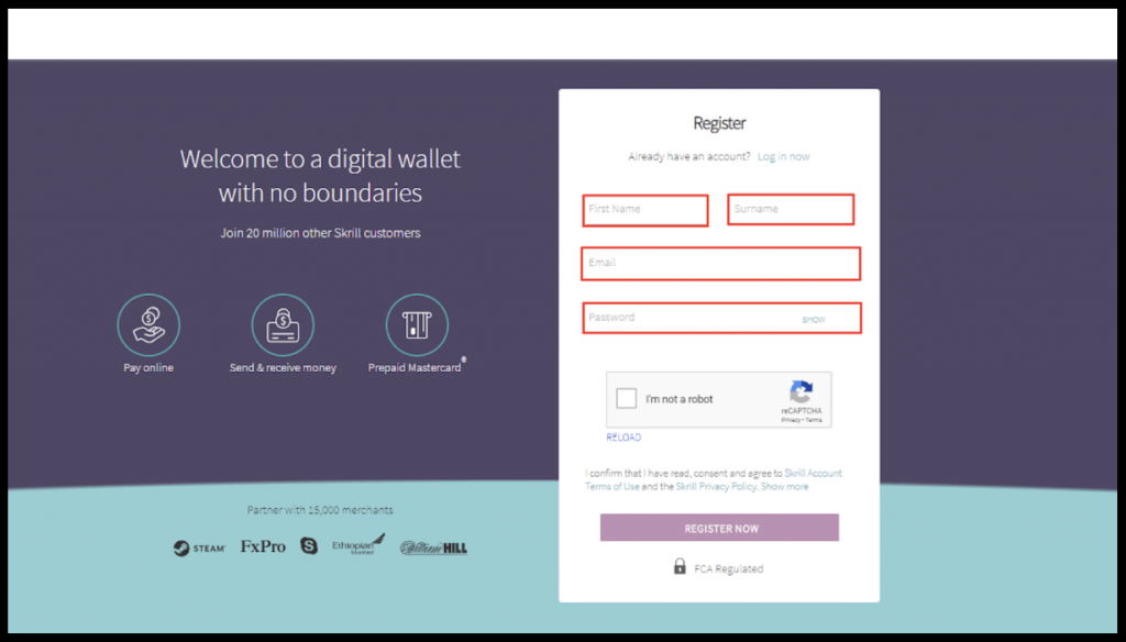 create a Skrill account for OlympTrade